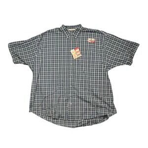 Wrangler Hero Blue/Green Plaid Short‎ Sleeve Mens Shirt 3XL NWT